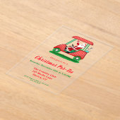 Elegante Santa Golf Kerstfeest uitnodiging (Laagn)