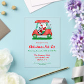 Elegante Santa Golf Kerstfeest uitnodiging (Insitu (Huwelijk))