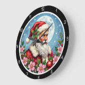 Elegante Santa Wreath met volle maan Grote Klok (Hoek)