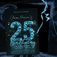 Elegante Sapphire Blue en Black 25e verjaardag