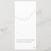 Elegante Satijnen Strik Bruiloft Plat Menu (Achterkant)
