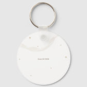 Elegante Satijnen Strik Bruiloftssleutelhanger Sleutelhanger (Achterkant)