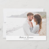 Elegante Savannah Georgia Bruiloft Zwart Wit Kaart (Achterkant)