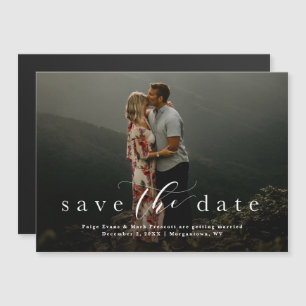 Elegante save de datum foto magneet magnetische uitnodiging