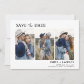 Elegante Save the Date 4 Foto Eenvoudig (Voorkant)