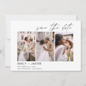 Elegante Save the Date 4 Foto Minimalistisch (Voorkant)