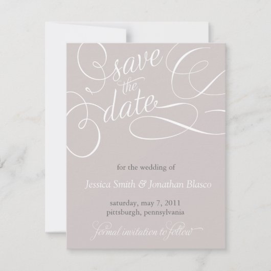 Elegante Save the Date-aankondiging Save The Date (Voorkant)