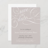 Elegante Save the Date-aankondiging Save The Date (Voorkant / Achterkant)