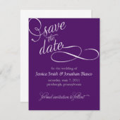 Elegante Save the Date-aankondiging Save The Date (Voorkant / Achterkant)