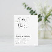 Elegante Save the Date-aankondigingssjabloon (Staand voorkant)