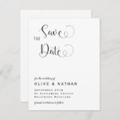 Elegante Save the Date-aankondigingssjabloon (Voorkant / Achterkant)