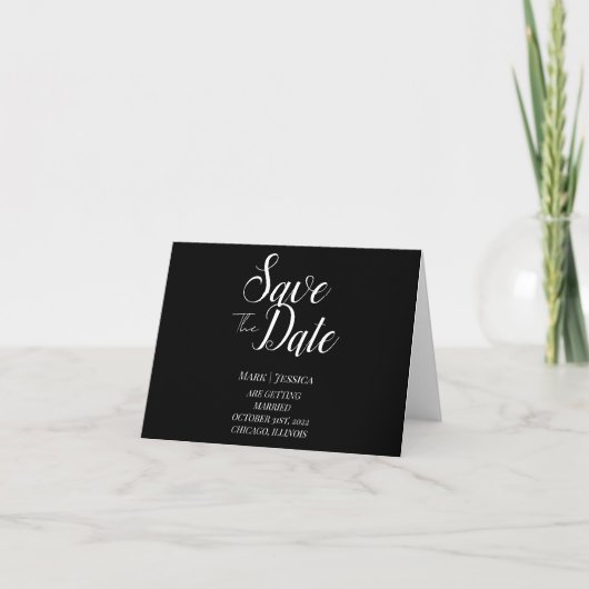 Elegante "Save The Date" bedankkaart (Voorkant)