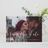 Elegante Save the date fotokaart (Staand voorkant)