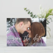 Elegante Save The Date Fotokaart (Staand voorkant)