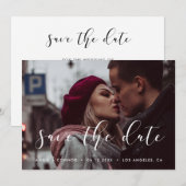 Elegante Save the date fotokaart met personalisati (Voorkant / Achterkant)