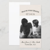Elegante "Save the Date"-fotokaarten verticaal Save The Date (Voorkant / Achterkant)