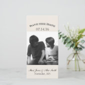 Elegante "Save the Date"-fotokaarten verticaal Save The Date (Staand voorkant)