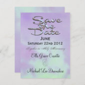 Elegante save the date High Noon bruiloft herinner Aankondigingskaart (Voorkant / Achterkant)