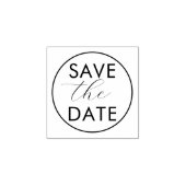 Elegante 'Save the Date' houten stempel voor evene (Afrduk)