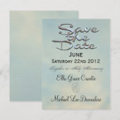 Elegante Save the Date Huwelijksherinnering Aankondigingskaart (Voorkant / Achterkant)