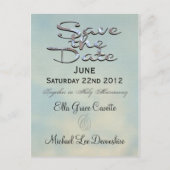 Elegante Save the Date Huwelijksherinnering Aankondigingskaart (Voorkant)