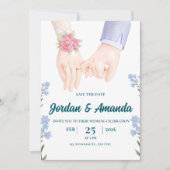 Elegante Save-the-Date Huwelijksuitnodiging Kaart (Voorkant)