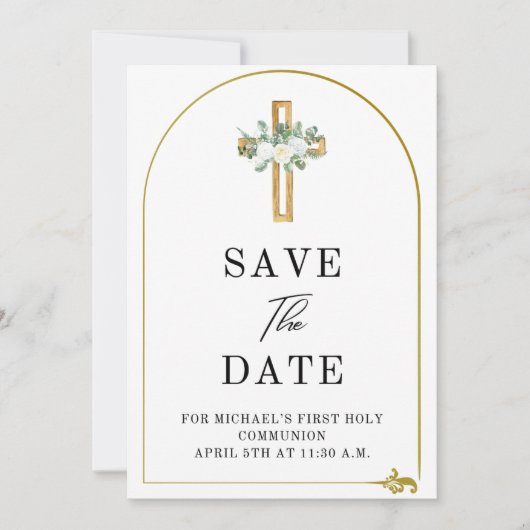 Elegante 'Save the Date' Kaart (Voorkant)