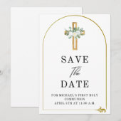 Elegante 'Save the Date' Kaart (Voorkant / Achterkant)