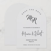 Elegante Save the date kaart (Voorkant / Achterkant)