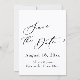 Elegante Save the Date kaart Klaprozen Gouden Conf