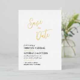Elegante Save the Date kaart, laconisch ontwerp Folie Uitnodiging