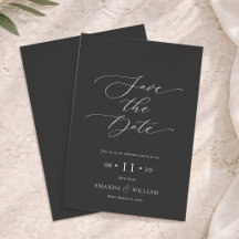 Elegante Save the Date Kaart met Script