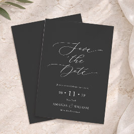 Elegante Save the Date Kaart met Script