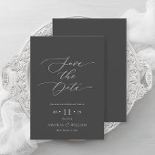 Elegante Save the Date Kaart met Script
