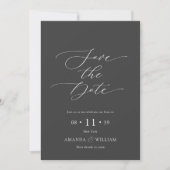 Elegante Save the Date Kaart met Script (Voorkant)