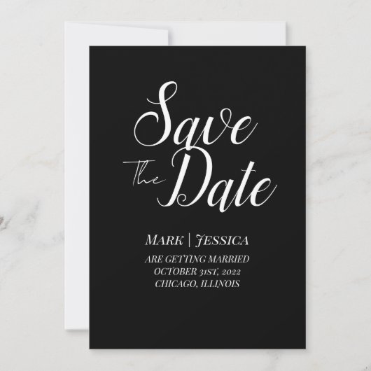 Elegante Save The Date kaart | Minimal Modern (Voorkant)