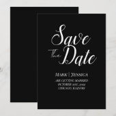 Elegante Save The Date kaart | Minimal Modern (Voorkant / Achterkant)
