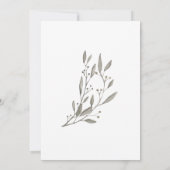 Elegante Save The Date Kaarten Grijze Bloemenkrans (Achterkant)