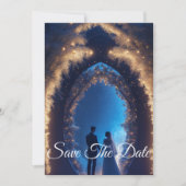 Elegante Save the Date Kerst Huwelijk Kaart (Voorkant)