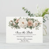 Elegante "Save the Date" met romantische waterverf Kaart (Staand voorkant)