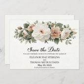 Elegante "Save the Date" met romantische waterverf Kaart (Voorkant / Achterkant)