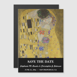 Elegante Save the Date met "The Kiss" Versie 1 Magnetische Uitnodiging