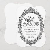 Elegante save the date | Perfect Blend Koffie Love Kaart (Voorkant / Achterkant)