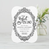 Elegante save the date | Perfect Blend Koffie Love Kaart (Staand voorkant)