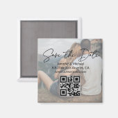 elegante save the date, qr-code koppel vervaagde f magneet (Voorkant / Achterkant)