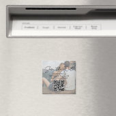 elegante save the date, qr-code koppel vervaagde f magneet (Insitu (Vaatwasser))