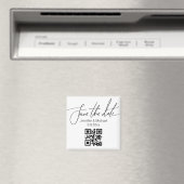 elegante save the date, qr code minimalistische br magneet (Insitu (Vaatwasser))