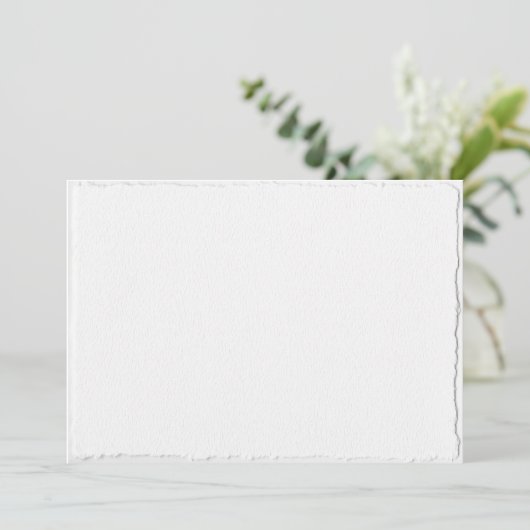 Elegante Save the Date-sjabloon met nep-dekvelrand Date (Staand voorkant)