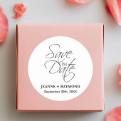 Elegante Save The Date Trouw Envelope Ronde Sticker