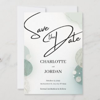Elegante Save the Date Trouw Uitnodiging